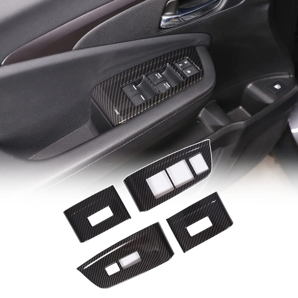 ABS Carbon Fiber Window Lift Switch Trim For Honda Pilot 2016-22 US